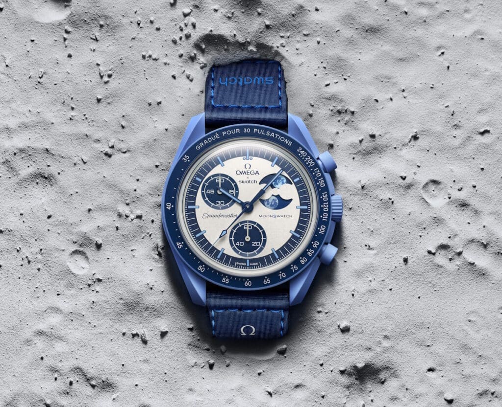 Montre MoonSwatch Moonswatch Mission to the Super Blue Moonphase fond