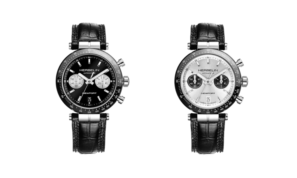 Herbelin Newport Chronographe Heritage Panda et reverse Panda