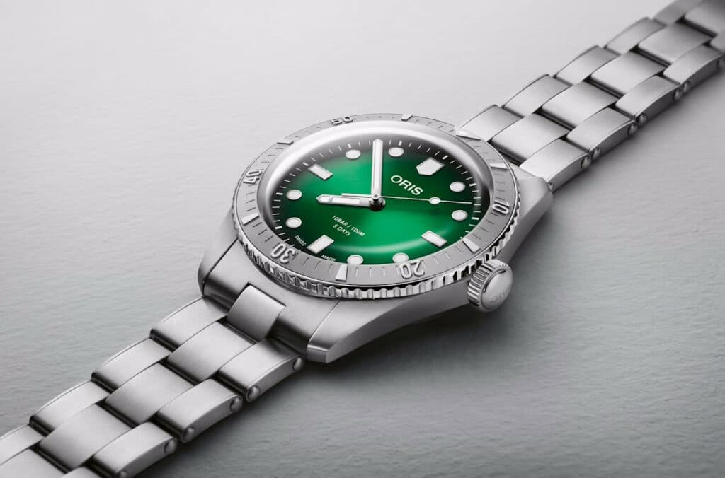 Oris divers-sixty-five-calibre-400 38mm cadran vert